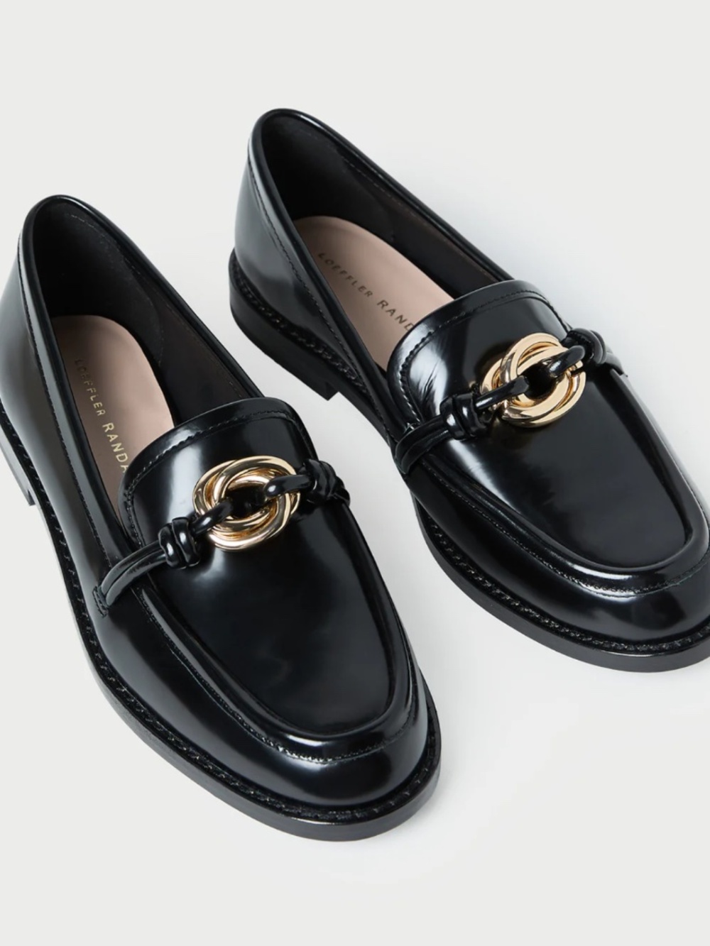 Loeffler Randall Roma Black Leather Loafer